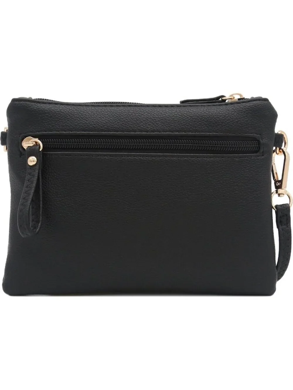 Stylish Multi-Zipper Pocket Small Wristlet Crossbody Bag for Everyday Use